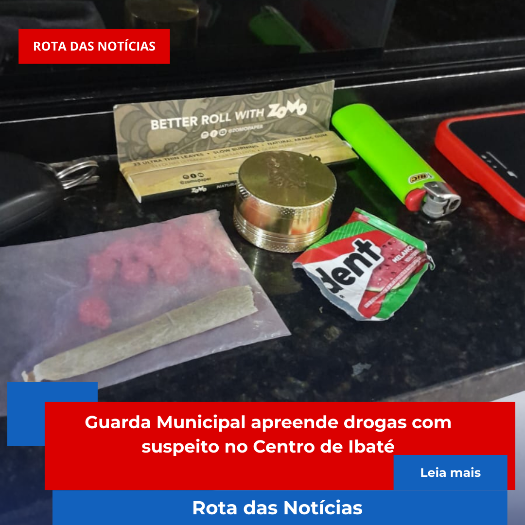 Guarda Municipal apreende drogas com suspeito no Centro de Ibaté