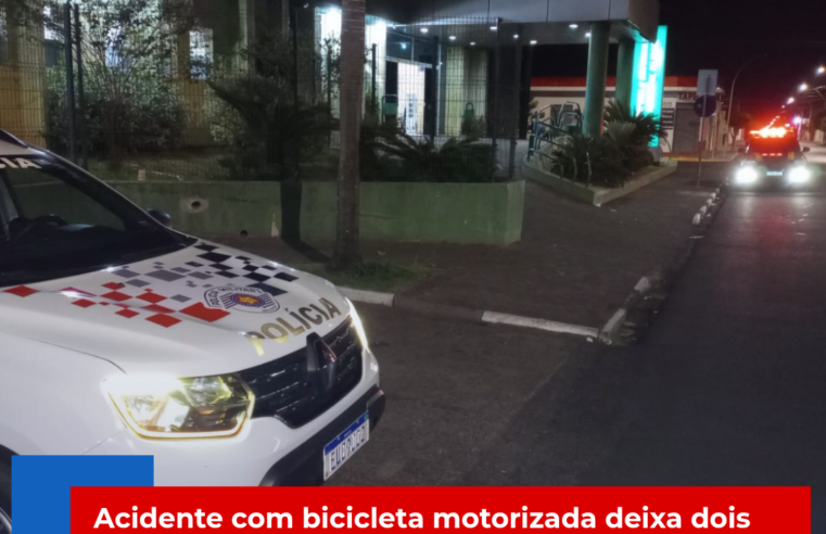 Acidente com bicicleta motorizada deixa dois feridos em Ibaté