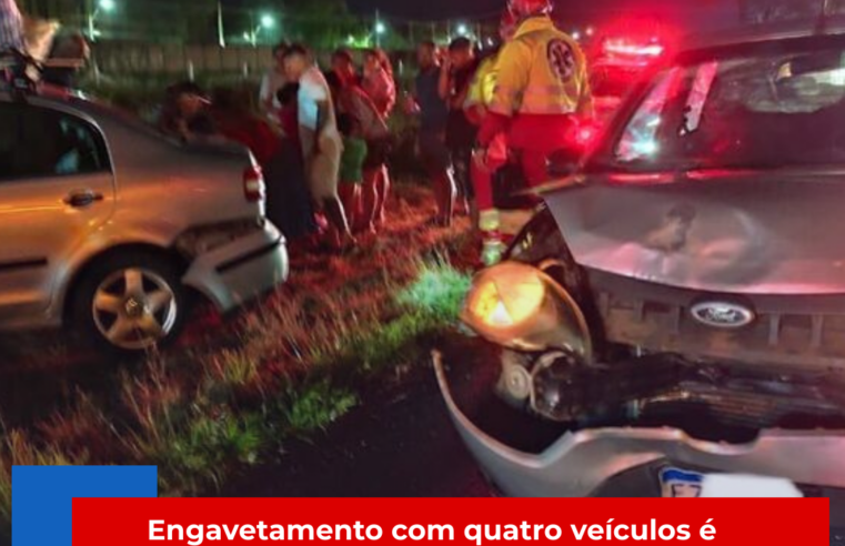 Engavetamento com quatro veículos é registrado na SP-310 em Ibaté