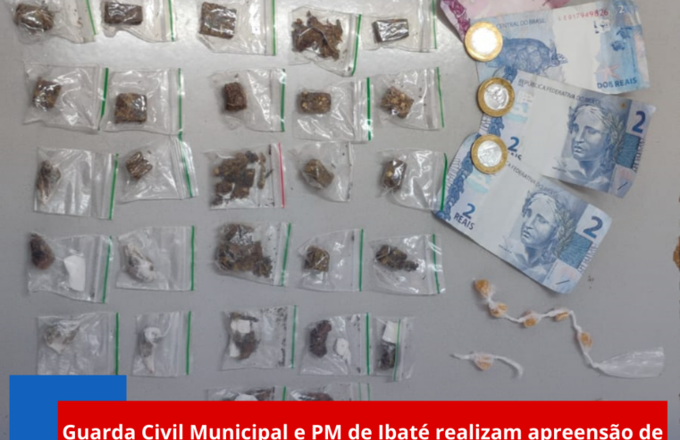 Guarda Civil Municipal e PM de Ibaté realizam apreensão de drogas em ação conjunta