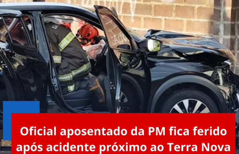 Oficial aposentado da PM fica ferido após acidente próximo ao Terra Nova