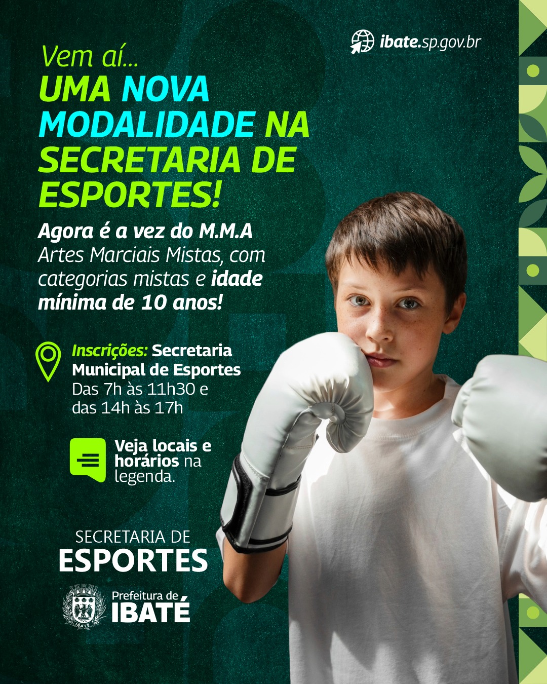 Secretaria de Esportes de Ibaté lança nova modalidade: MMA está com inscrições abertas