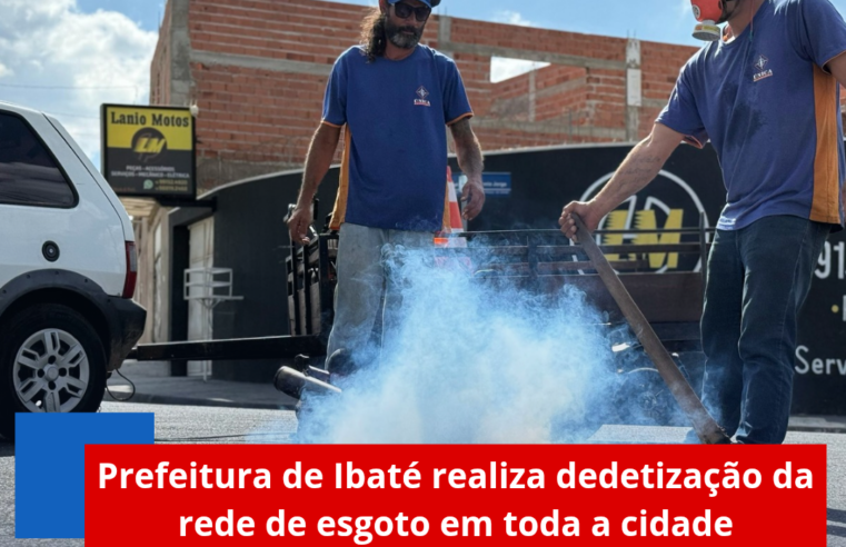 Prefeitura de Ibaté realiza dedetização da rede de esgoto em toda a cidade