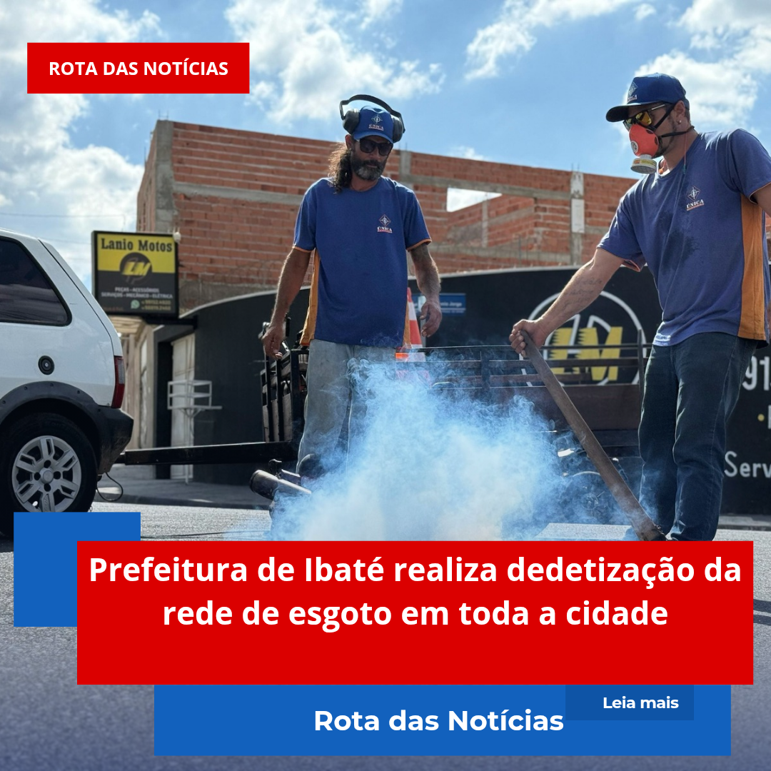 Prefeitura de Ibaté realiza dedetização da rede de esgoto em toda a cidade