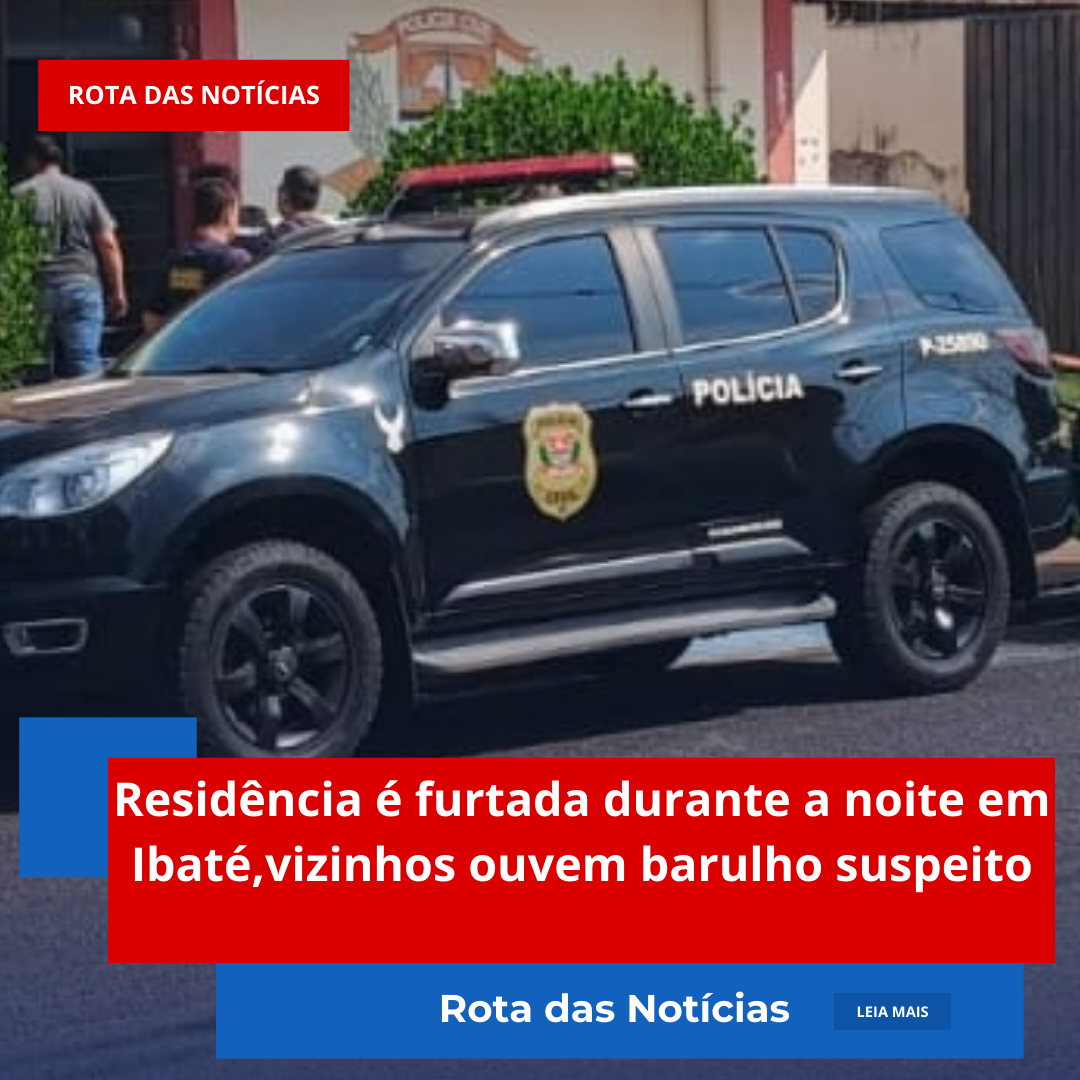 Residência é furtada durante a noite em Ibaté,vizinhos ouvem barulho suspeito