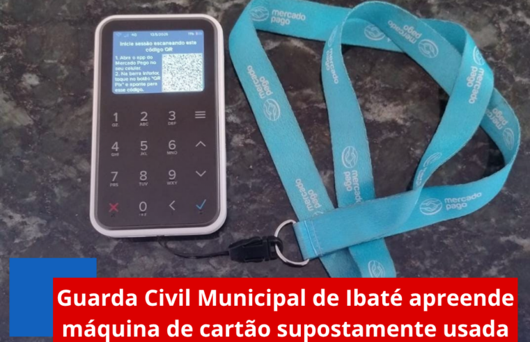 Guarda Civil Municipal de Ibaté apreende máquina de cartão supostamente usada para tráfico de drogas