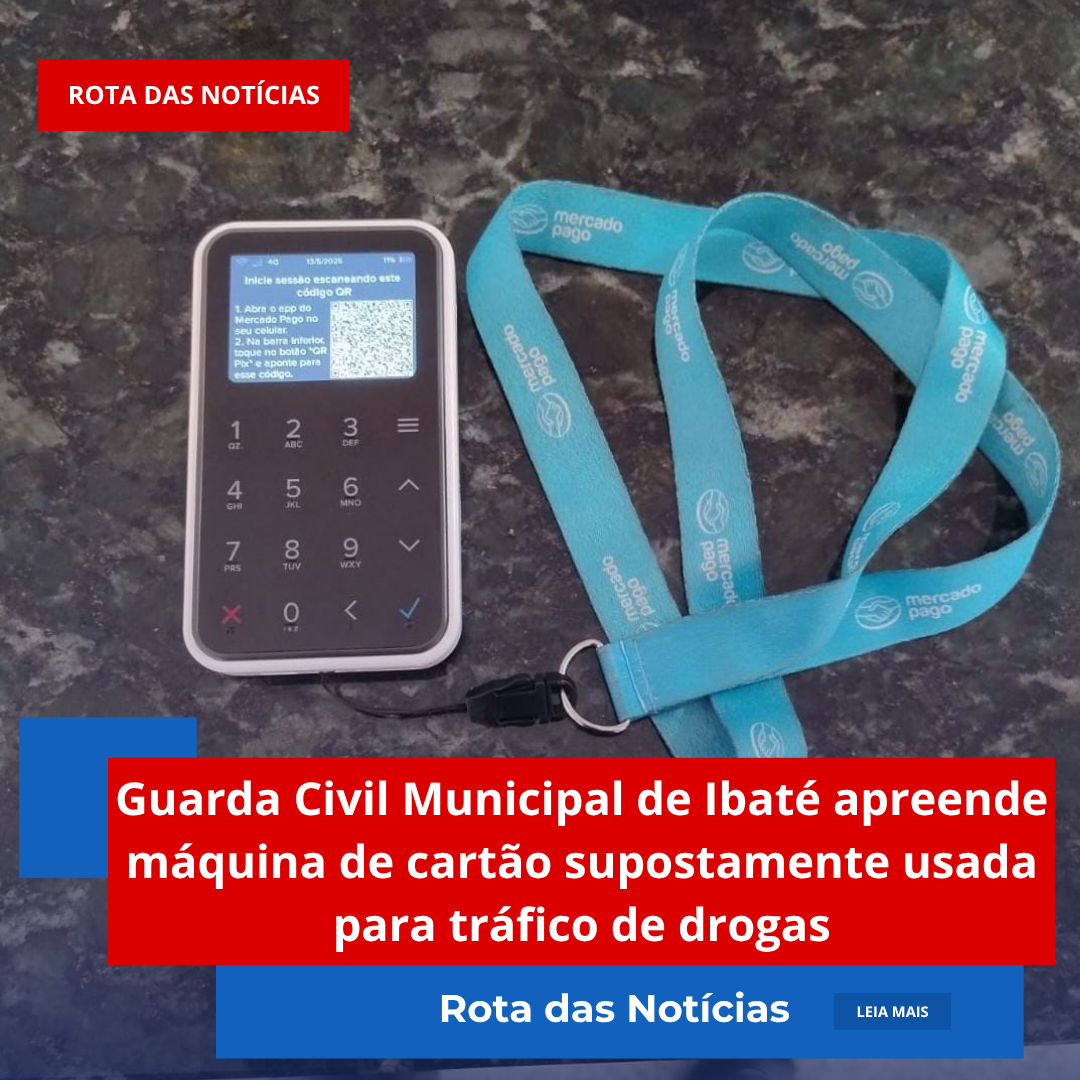 Guarda Civil Municipal de Ibaté apreende máquina de cartão supostamente usada para tráfico de drogas