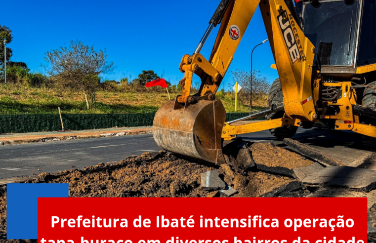 Prefeitura de Ibaté intensifica operação tapa-buraco em diversos bairros da cidade