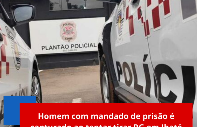 Homem com mandado de prisão é capturado ao tentar tirar RG em Ibaté
