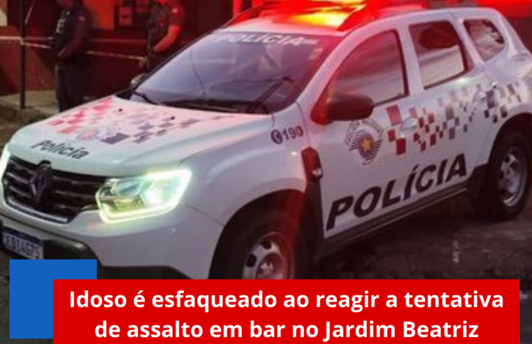 Idoso é esfaqueado ao reagir a tentativa de assalto em bar no Jardim Beatriz