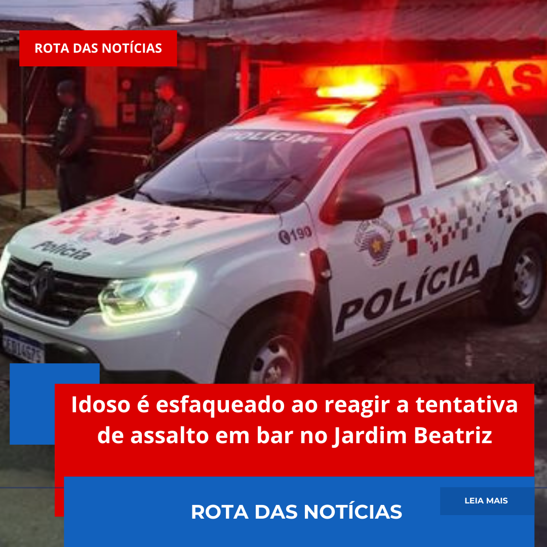 Idoso é esfaqueado ao reagir a tentativa de assalto em bar no Jardim Beatriz