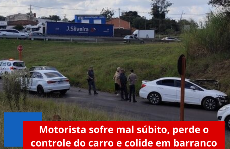 Motorista sofre mal súbito, perde o controle do carro e colide em barranco em São Carlos