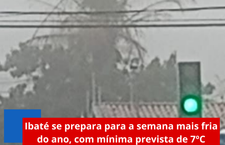 Ibaté se prepara para a semana mais fria do ano, com mínima prevista de 7ºC