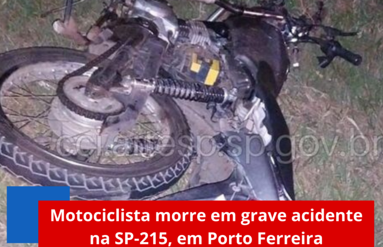 Motociclista morre em grave acidente na SP-215, em Porto Ferreira
