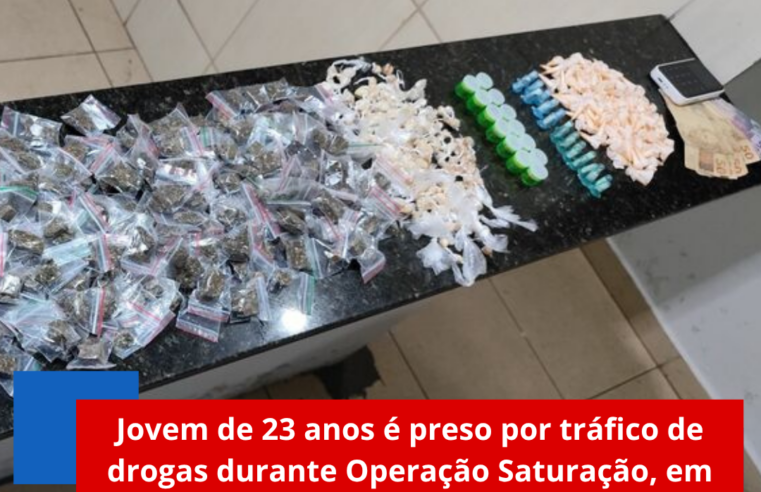 Jovem de 23 anos é preso por tráfico de drogas durante Operação Saturação, em São Carlos