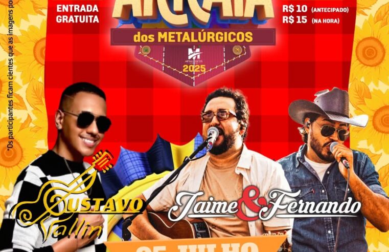 🎉 JÁ ANOTOU AÍ? 🎉Em Julho tem o ARRAIÁ DOS METALÚRGICOS e você não vai querer ficar de fora, né? 💃🕺
