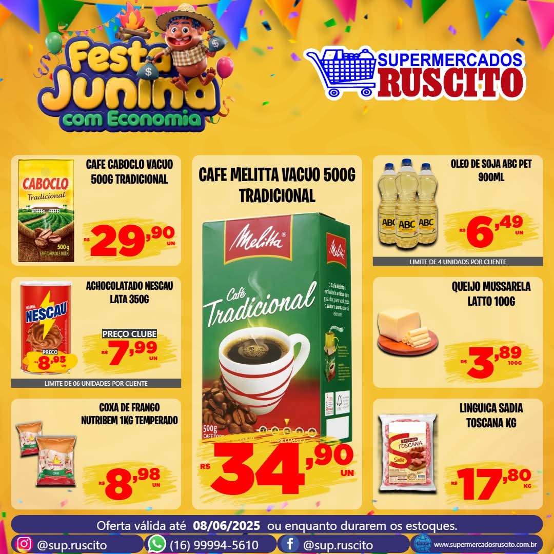 🛒 OFERTAS IMPERDÍVEIS NO SUPERMERCADOS RUSCITO! 🎉