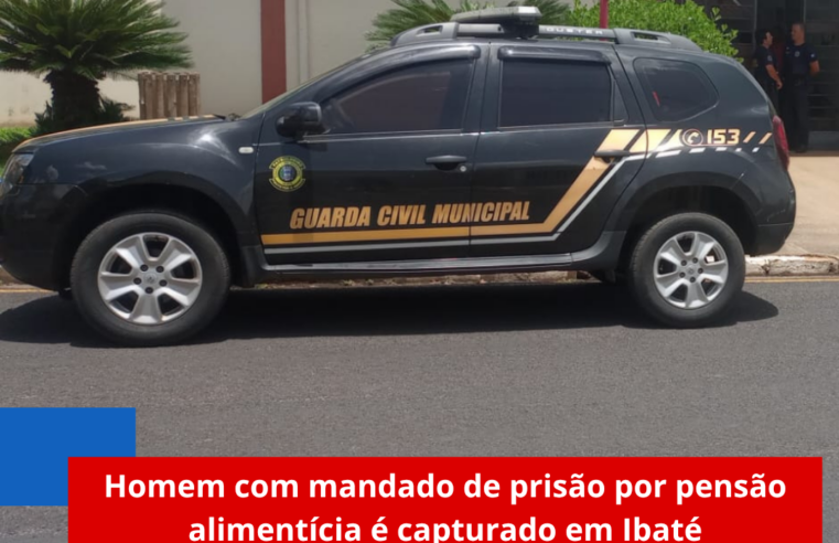 Homem com mandado de prisão por pensão alimentícia é capturado em Ibaté