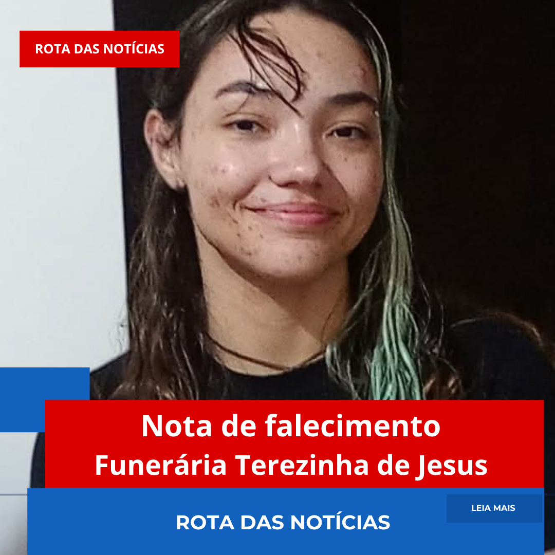 Nota de falecimento Funerária Terezinha de Jesus