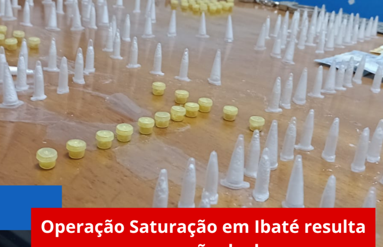 Operação Saturação em Ibaté resulta na apreensão de drogas