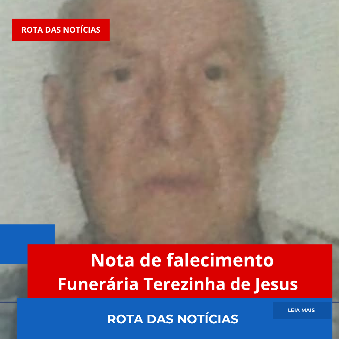 Nota de falecimento Funerária Terezinha de Jesus