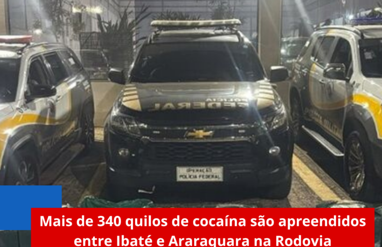 Mais de 340 quilos de cocaína são apreendidos entre Ibaté e Araraquara na Rodovia Washington Luiz