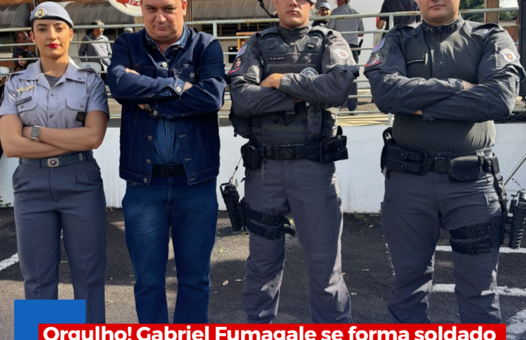 Orgulho! Gabriel Fumagale se forma soldado da Polícia Militar e fortalece tradição familiar na corporação