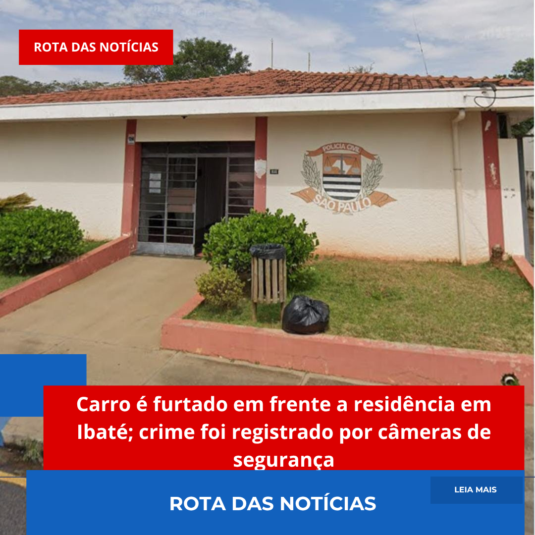 Carro é furtado em frente a residência em Ibaté; crime foi registrado por câmeras de segurança