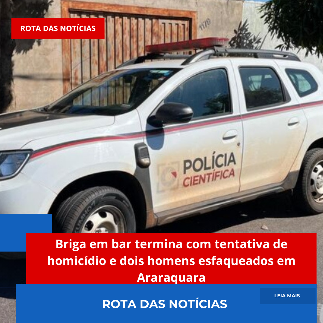 Briga em bar termina com tentativa de homicídio e dois homens esfaqueados em Araraquara