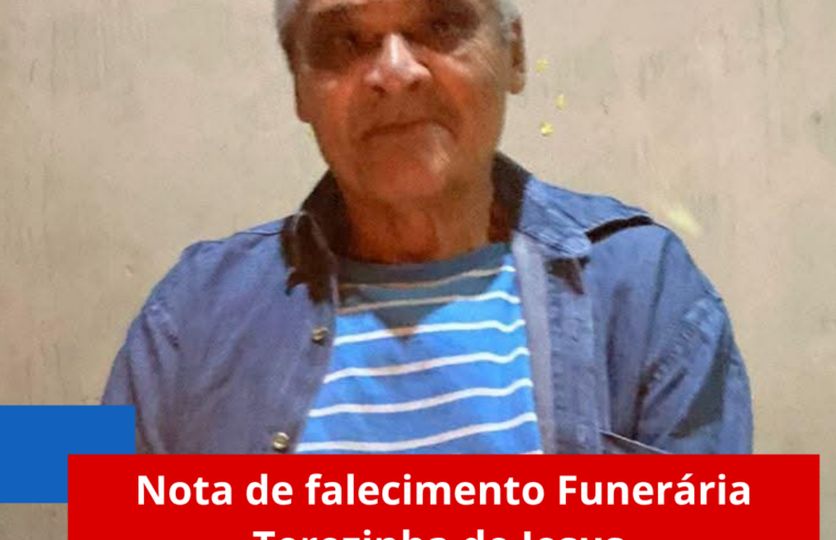 Nota de falecimento Funerária Terezinha de Jesus