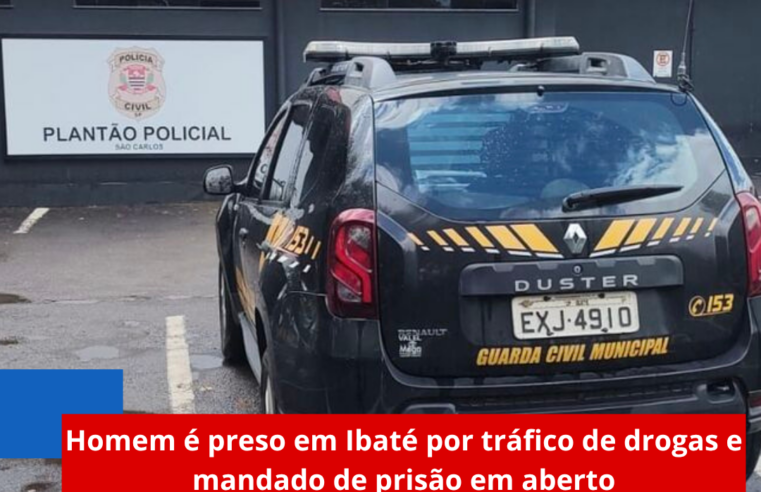 Homem é preso em Ibaté por tráfico de drogas e mandado de prisão em aberto