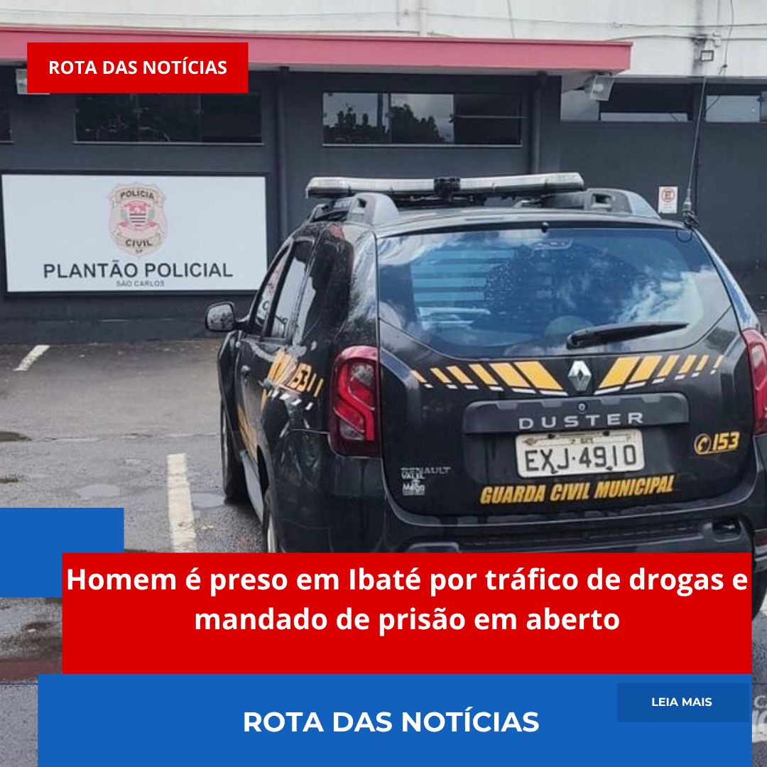 Homem é preso em Ibaté por tráfico de drogas e mandado de prisão em aberto