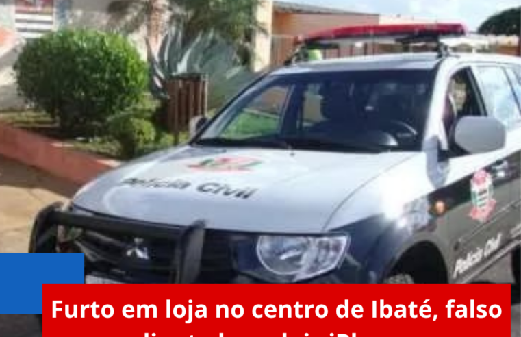Furto em loja no centro de Ibaté, falso cliente leva dois iPhones