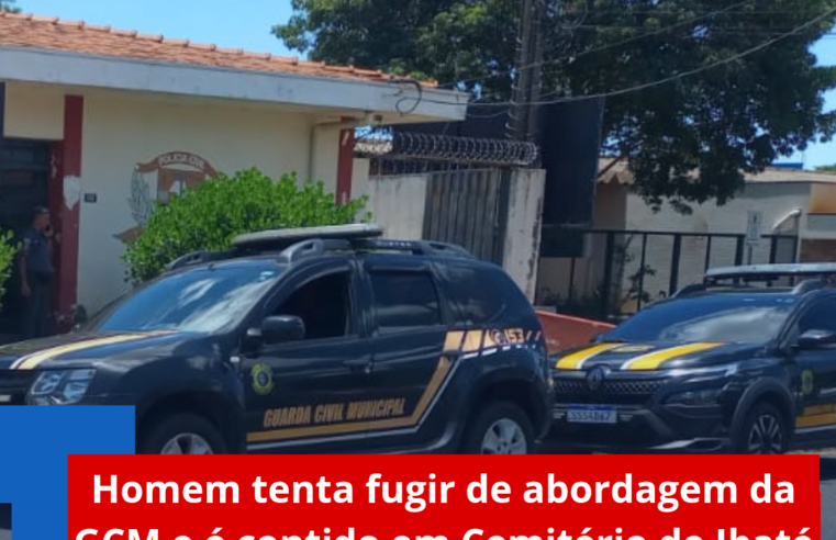 Homem tenta fugir de abordagem da GCM e é contido em Cemitério de Ibaté