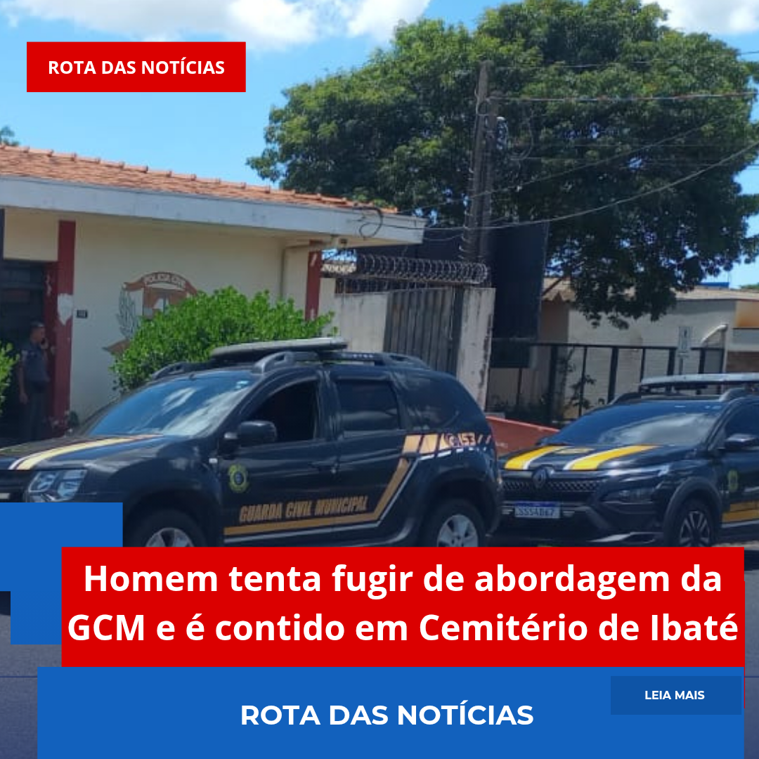 Homem tenta fugir de abordagem da GCM e é contido em Cemitério de Ibaté