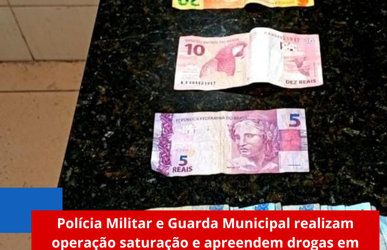 Polícia Militar e Guarda Municipal realizam operação saturação e apreendem drogas em Ibaté