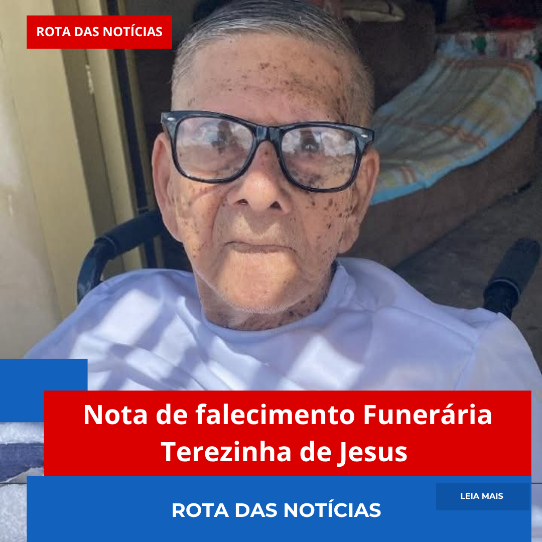 Nota de falecimento Funerária Terezinha de Jesus
