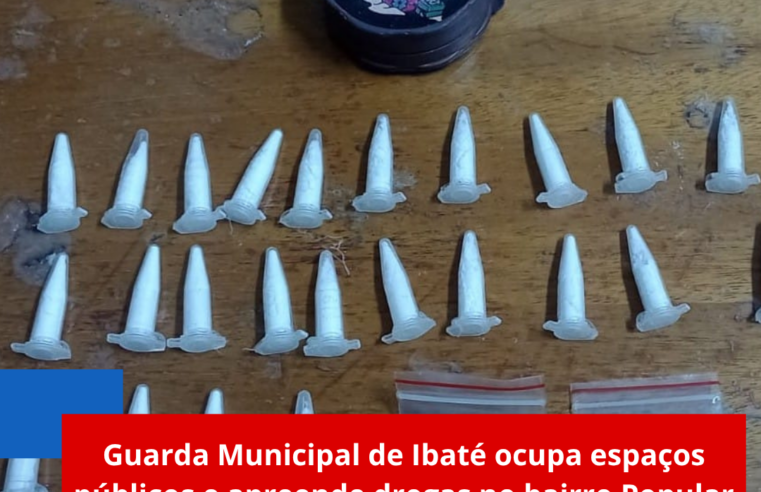 Guarda Municipal de Ibaté ocupa espaços públicos e apreende drogas no bairro Popular