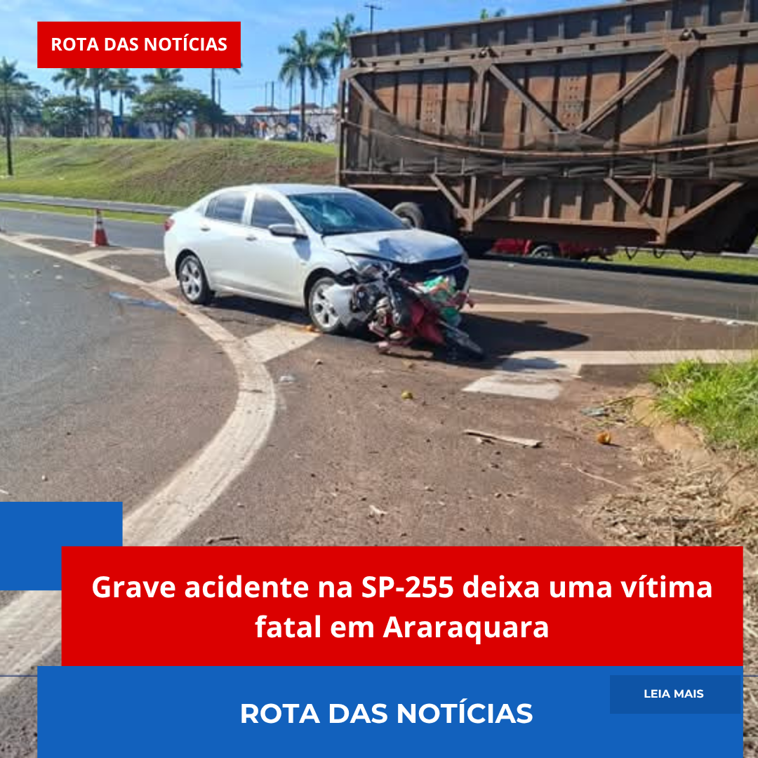 Grave acidente na SP-255 deixa uma vítima fatal em Araraquara