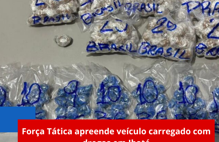 Força Tática apreende veículo carregado com drogas em Ibaté