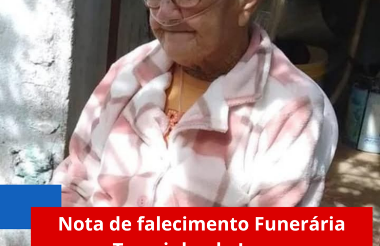 Nota de falecimento Funerária Terezinha de Jesus