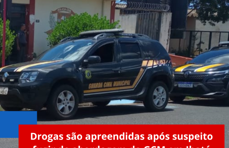 Drogas são apreendidas após suspeito fugir de abordagem da GCM em Ibaté
