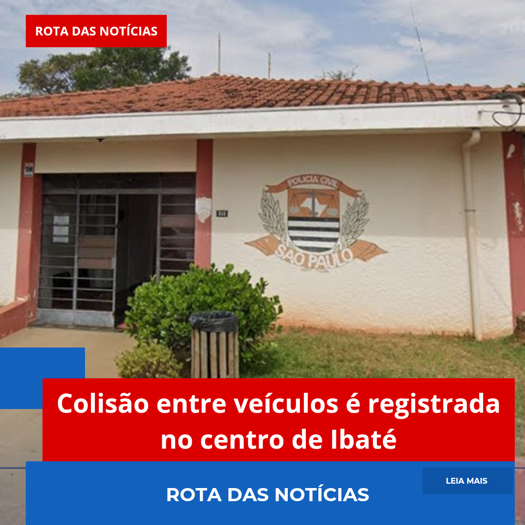 Colisão entre veículos é registrada no centro de Ibaté