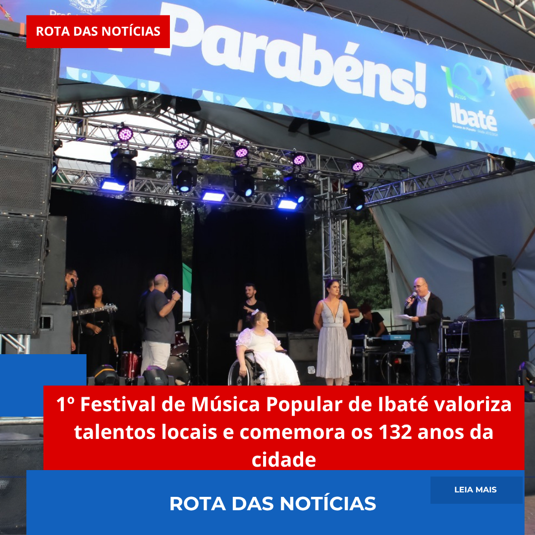 1º Festival de Música Popular de Ibaté valoriza talentos locais e comemora os 132 anos da cidade