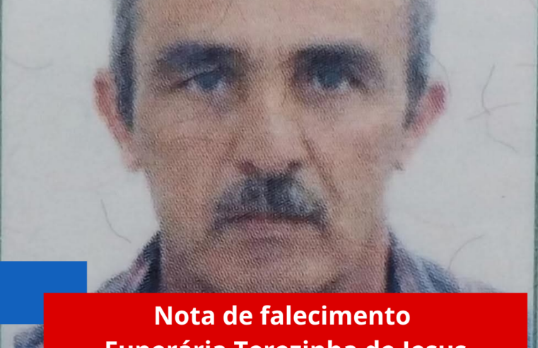 Nota de falecimento Funerária Terezinha de Jesus