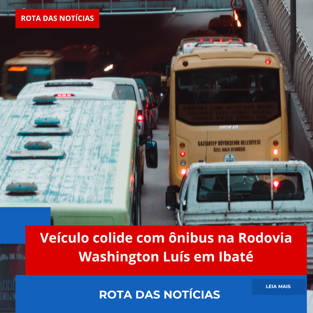 Veículo colide com ônibus na Rodovia Washington Luís em Ibaté