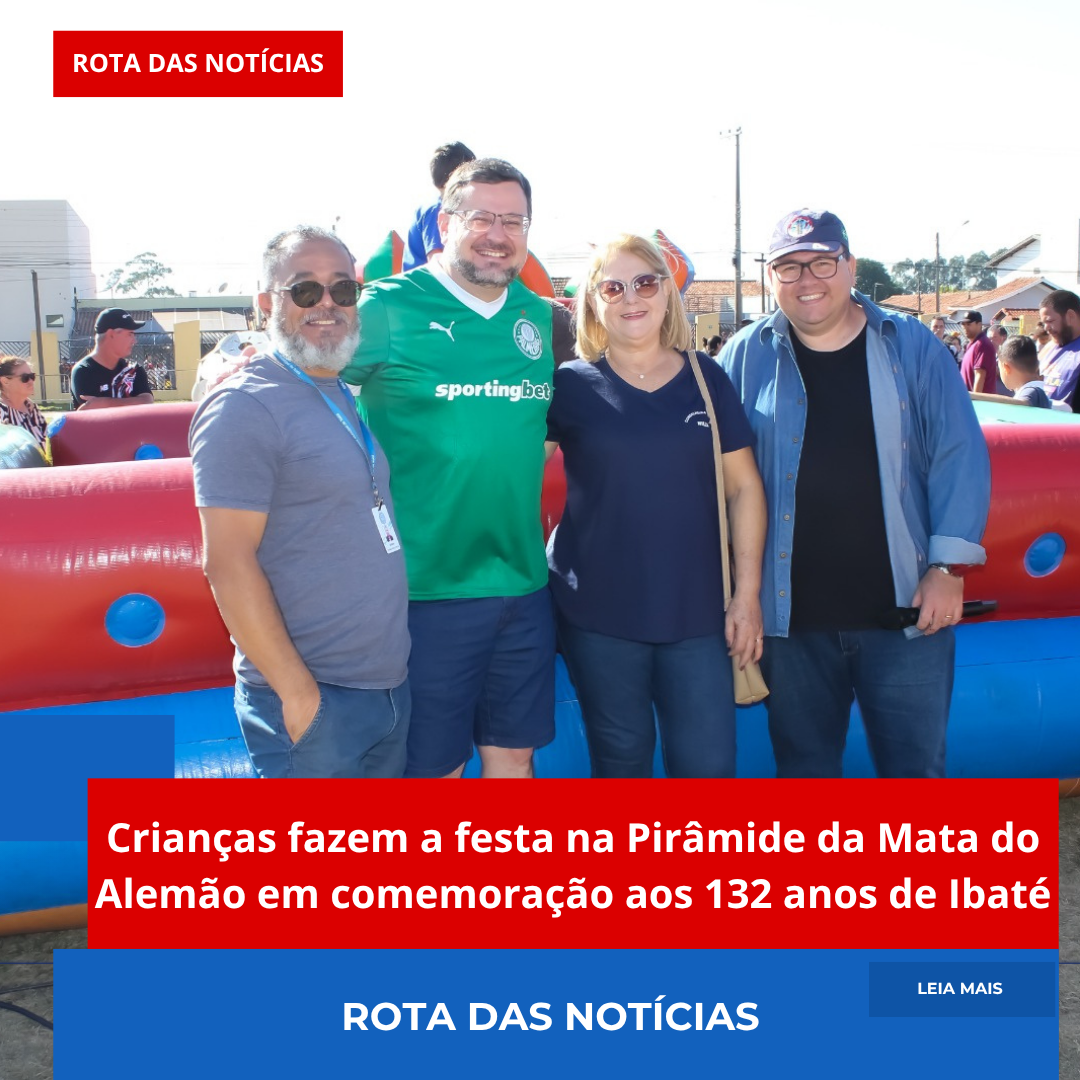 Crianças fazem a festa na Pirâmide da Mata do Alemão em comemoração aos 132 anos de Ibaté