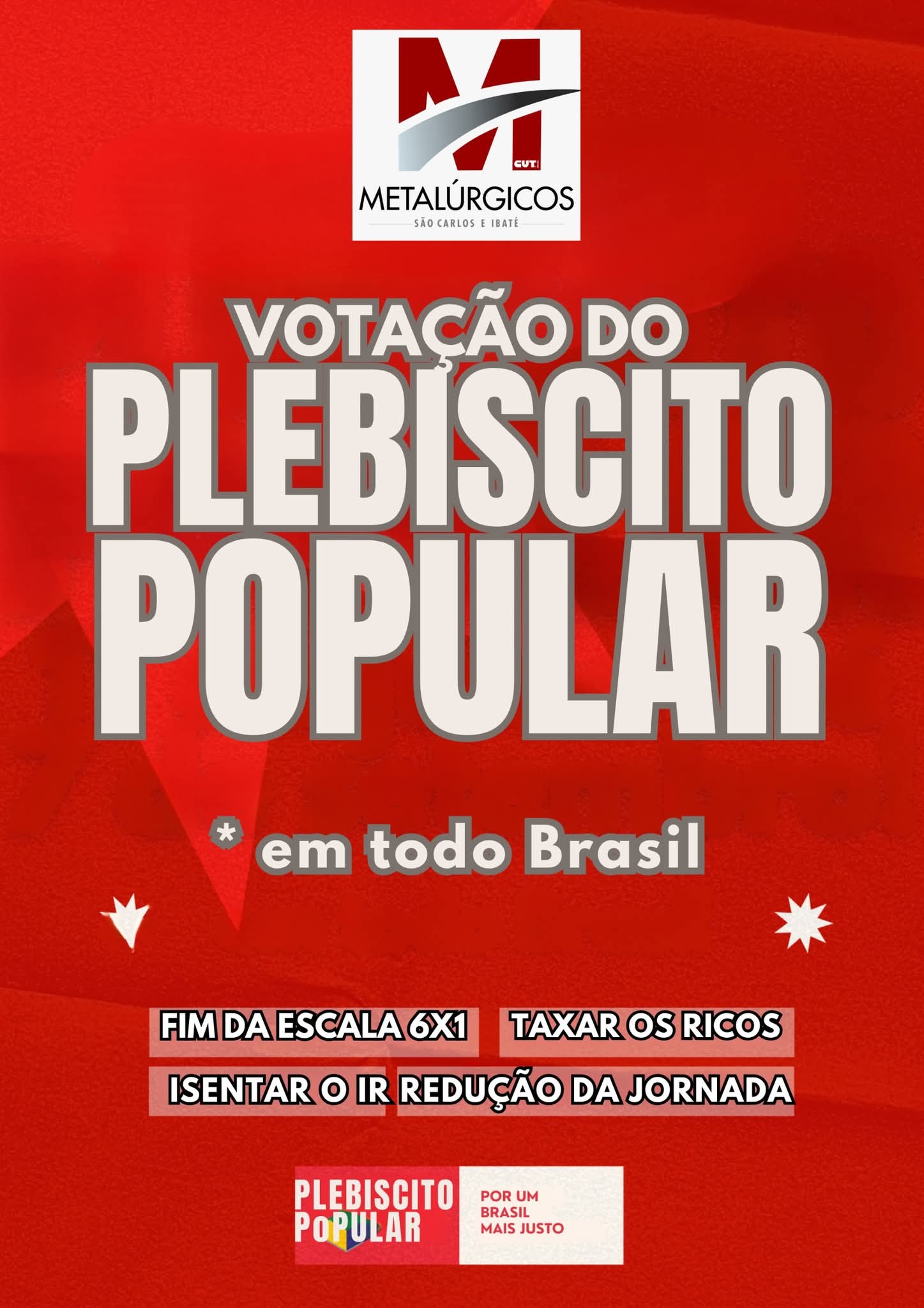 Sindicato é ponto de votação do Plebiscito Popular 2025!