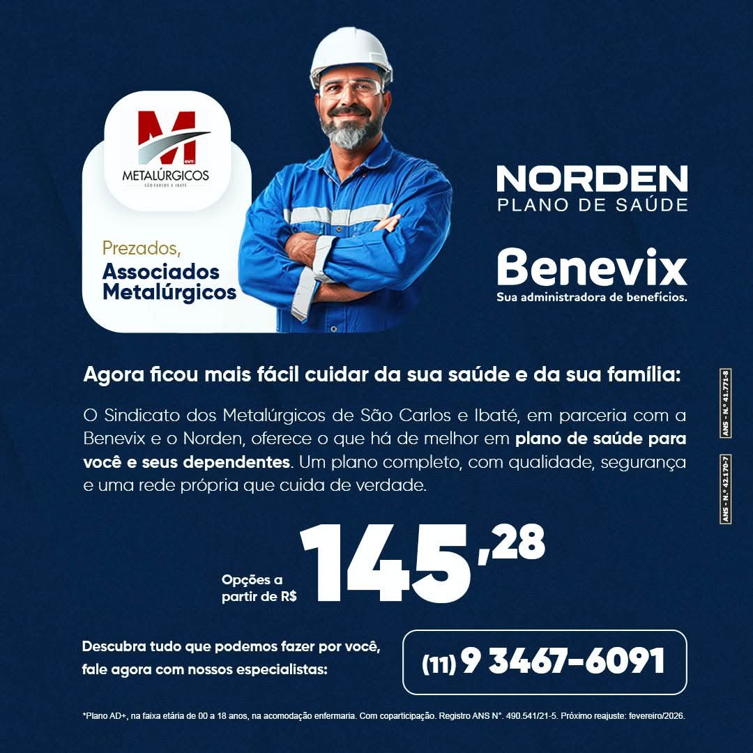 📢 Novidade para os Metalúrgicos de São Carlos e Ibaté!