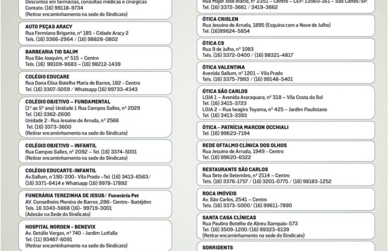 🔵 Conheça os Convênios do Sindicato!